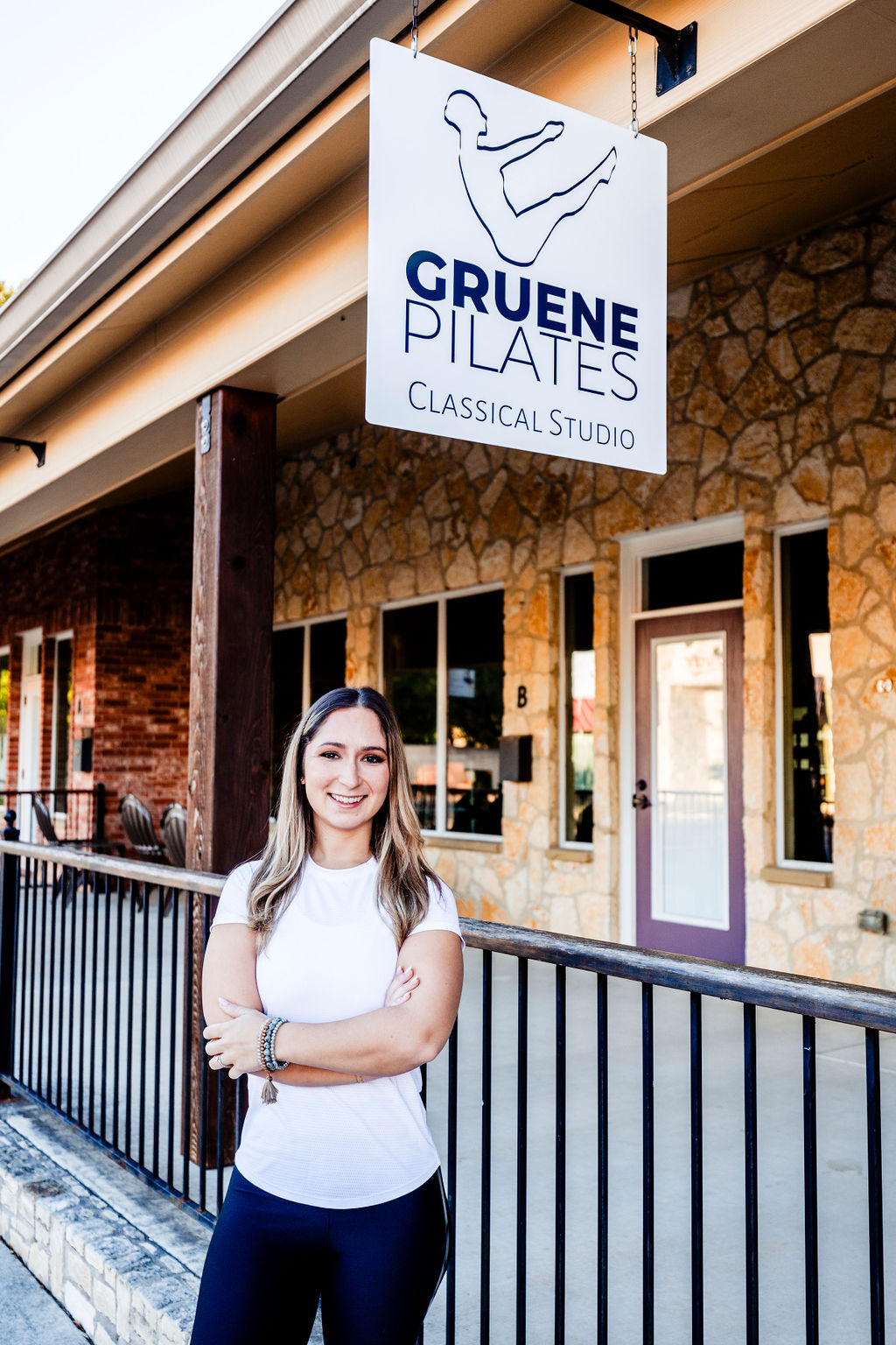 Exterior view of Gruene Pilates location in New Braunfels, Texas